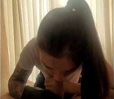 stepsister make blowjob, spit condom, after this finger pussy thill