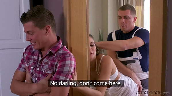 Dirty cheating wife creampie with plumber Dane Jones