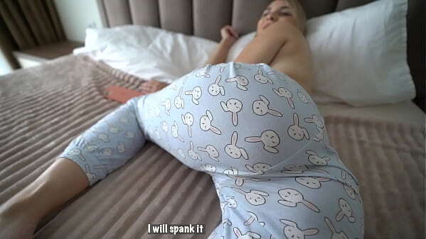 Stepmom seduces stepson watching porn morning with door open