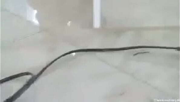 Huge Nadine tied ropes managed escape