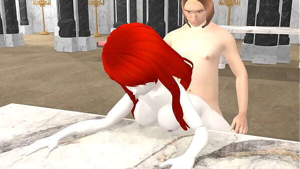 Redhead princess Reda will gorgeous body diplomacy throne room