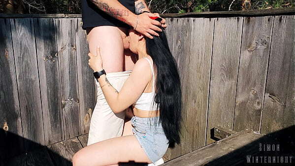 [BTS] Risky outdoor facefuck throat. hunting tower!