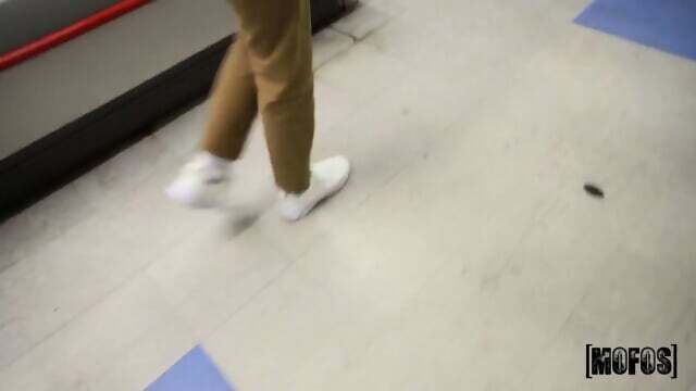 Dicked Banging Pussy Over Grocery Shop Aubry Babdick