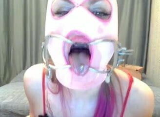Little Nasty Spiting Mask Girl