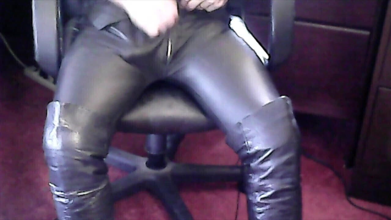 Big cum full leather 