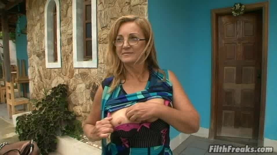 Granny Simone is a nasty blonde who will do anything for a black dick