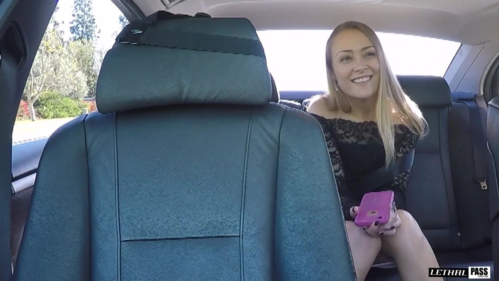 Sadie Blair seduced by a horny driver for a quick sex session