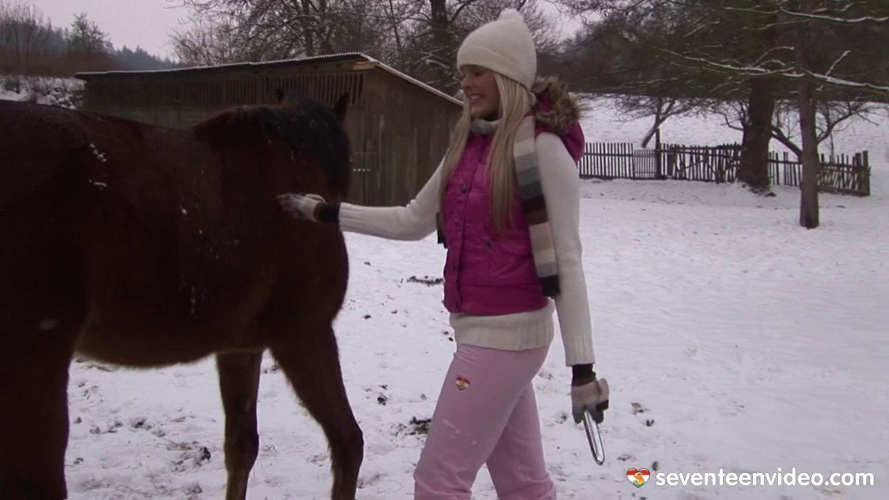 naughty farm girl does chores then works pussy
