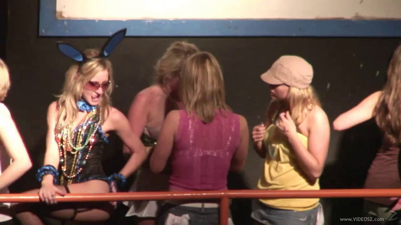 lovely babes in bra and glasses get mad in club party