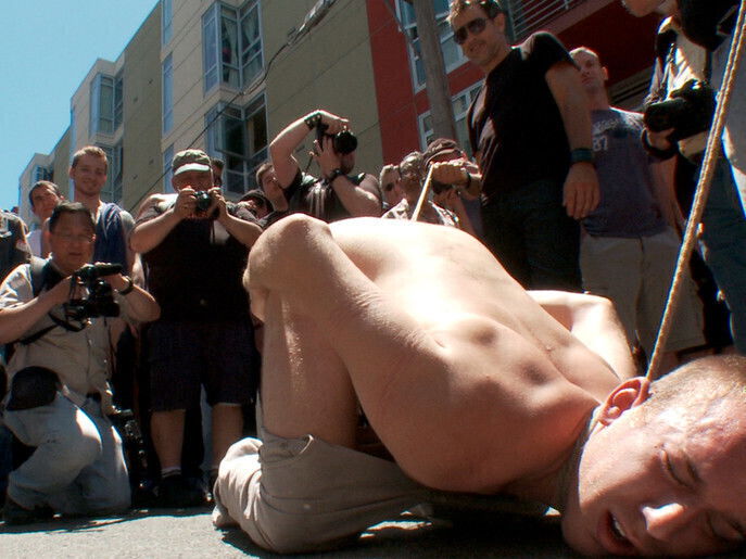 Cody Allen Bound in Public