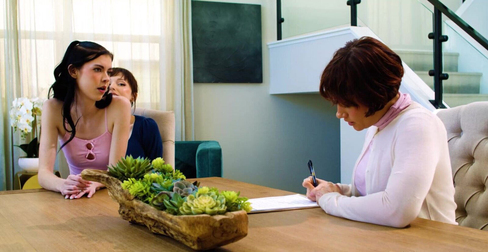 cute girls Lexi Luna Bella Nova playing with their pussies