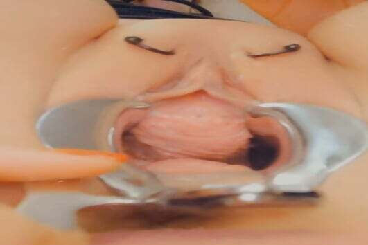 Collins steel speculum vagina stretched solo female peehole sounding deeply