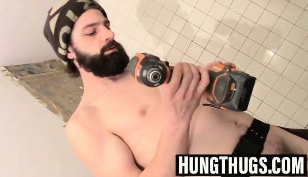 Bearded Mickey Waters strokes after long work