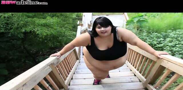 SSBBW Adeline Gets Exhausted Stairs