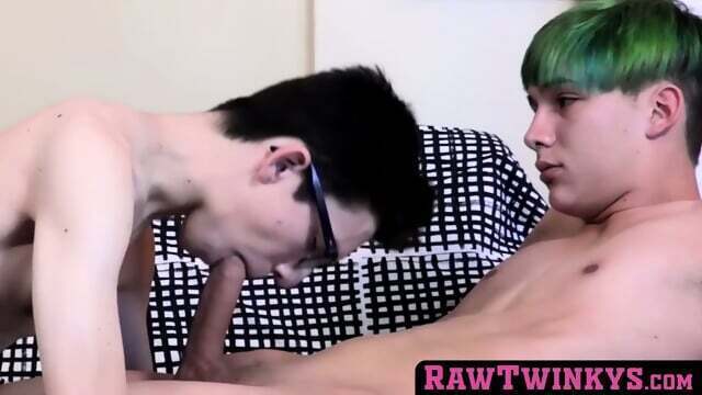 Nerdy Twink Barebacked Facialized Well-hung Lover