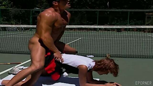 Tennis Playing With Horny Redhead