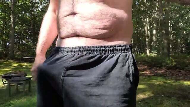 Outdoor Public Masturbation with Shot