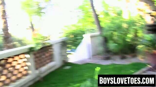 Dustin Fitch jerks while Micah Andrews sucks toes