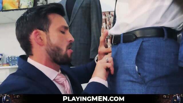 paid tailor with rough fuck measuring suit