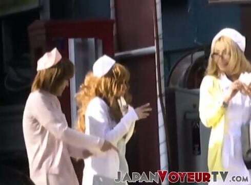 Blonde hotties want fetish voyeur masturbate after recording them