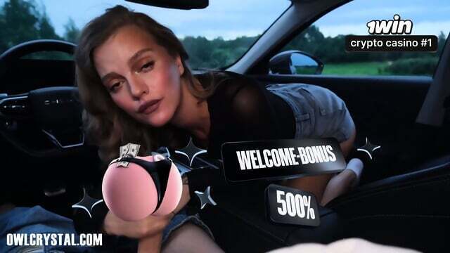 Beautiful Russian BLONDE BLOWJOB Finish Cumshot Taxi