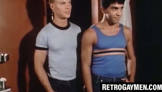 Athletic hungry homos devour dick threesome