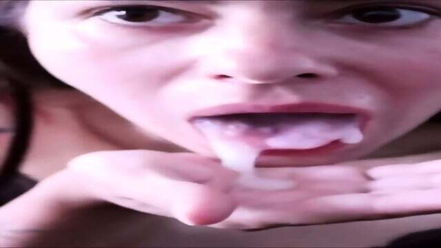 sexy teen BLOWJOB FINISH COMPILATION mouth sperm down throat dildo