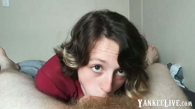 Small-Titted Sucks Balls Blowjob Video