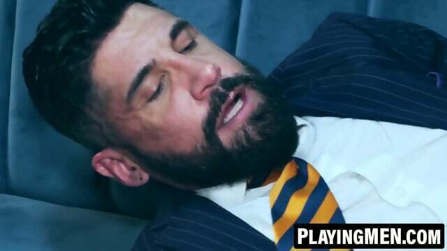 Investor Allan's sofa with Justin Jett's