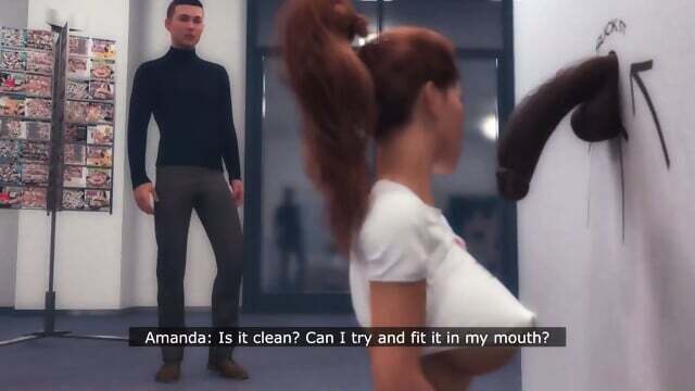 Shop Ended With Fucking Salesperson. Animation Cuckold Blowjob Pussyfucking With Creampie