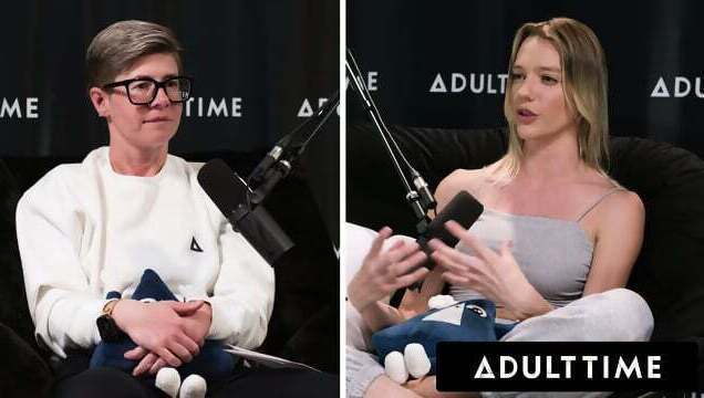 ADULT TIME Busty Lesbians Octavia Kenna James CAUGHT EATING PUSSY Podcast Set! FULL SCENE