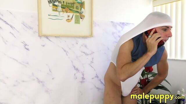 Richard Lennox WEDGIES HIMSELF with white undies