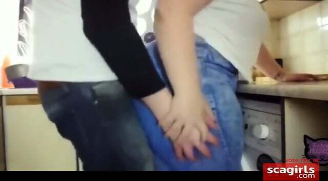 Big-Ass Brunette Girl Kitchen