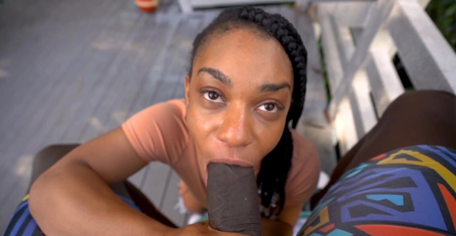 Persia Louie Smalls intense outdoor action