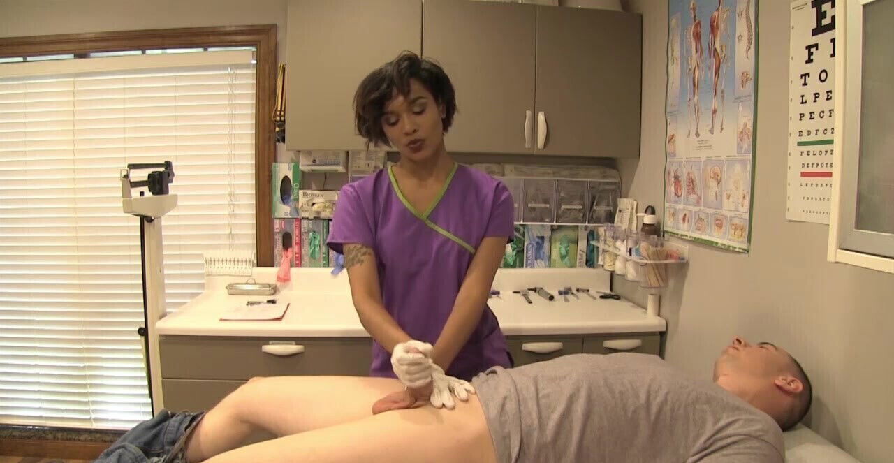 Latina nurse Jasmine Barnes gets fucked uniform