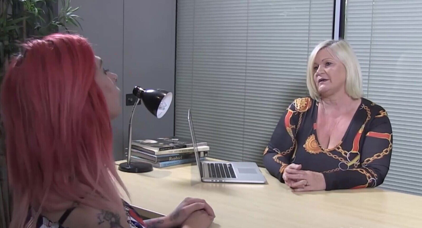 Tammy Claire Strips Busty Mature Lacey Starr