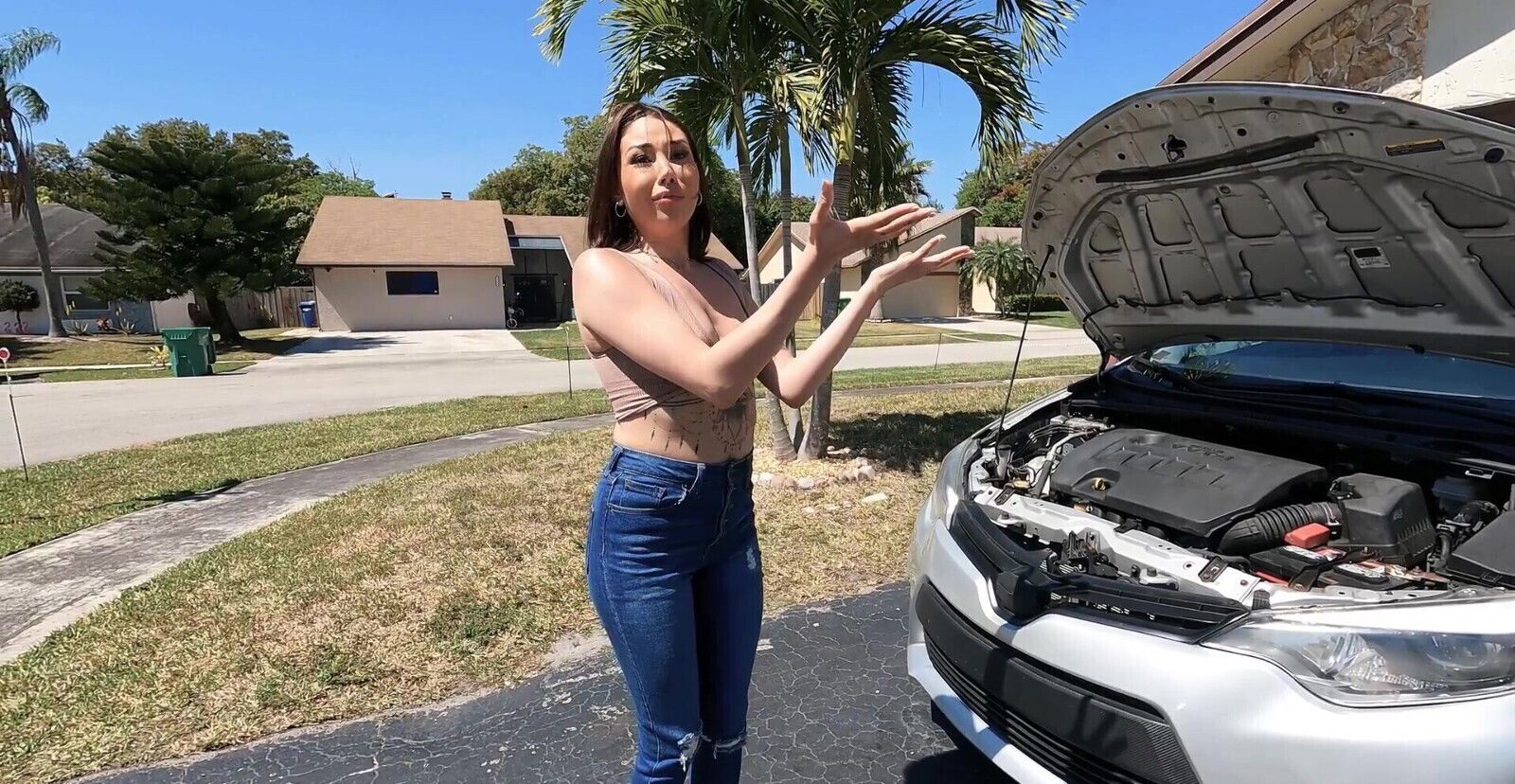 Stunning Slay moans during rough dicking with neighbor