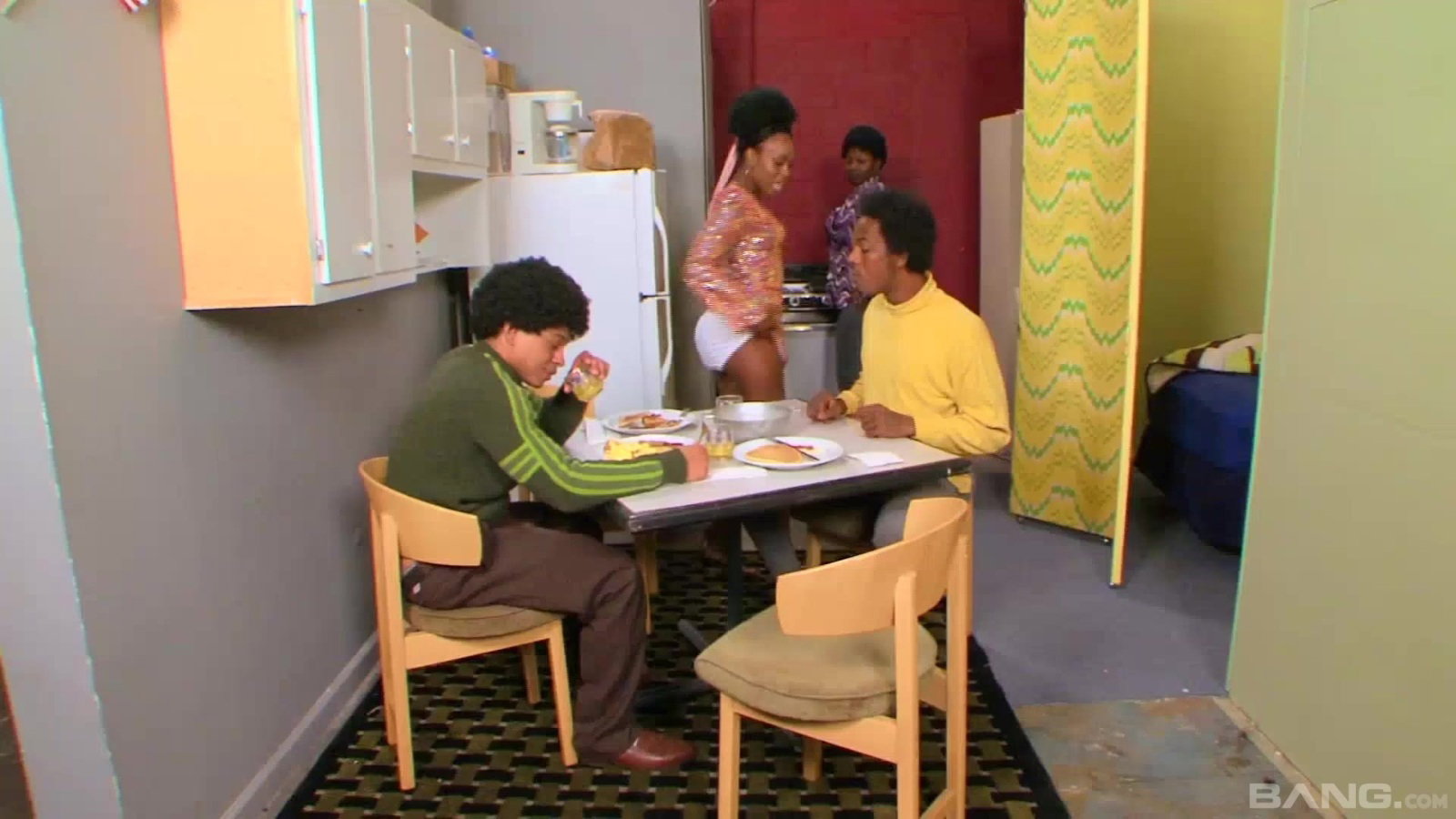 Ebony candy Barbie Banxxx getting bent over slammed cunt