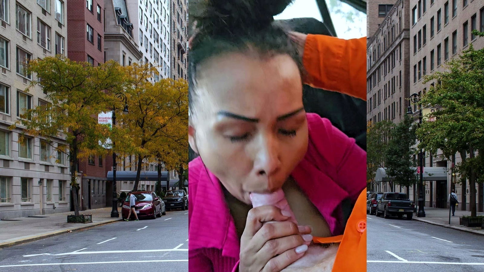 Thai MILF blowjob public