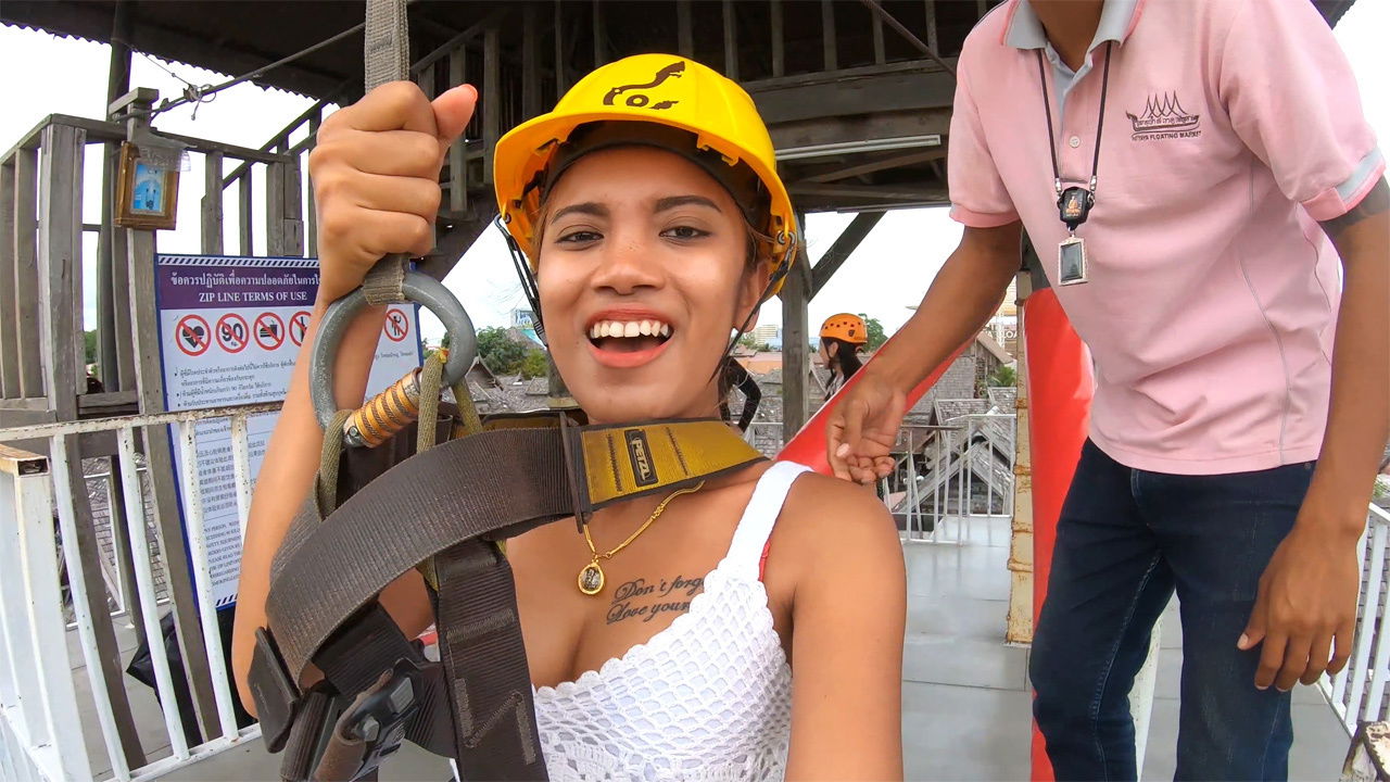 Ziplining arousing love making home after