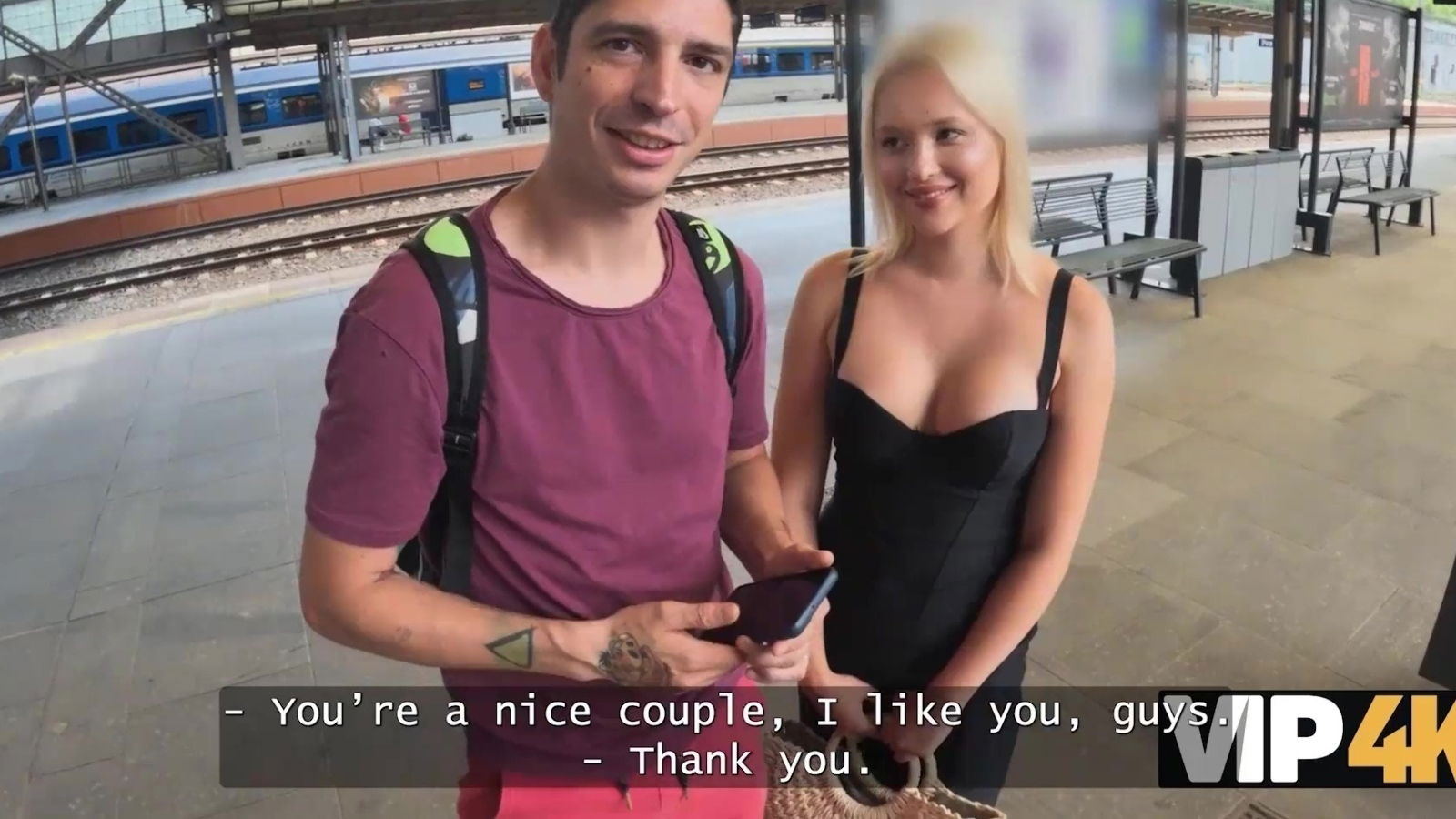 romantic couple their tripped ending with blonde whoring