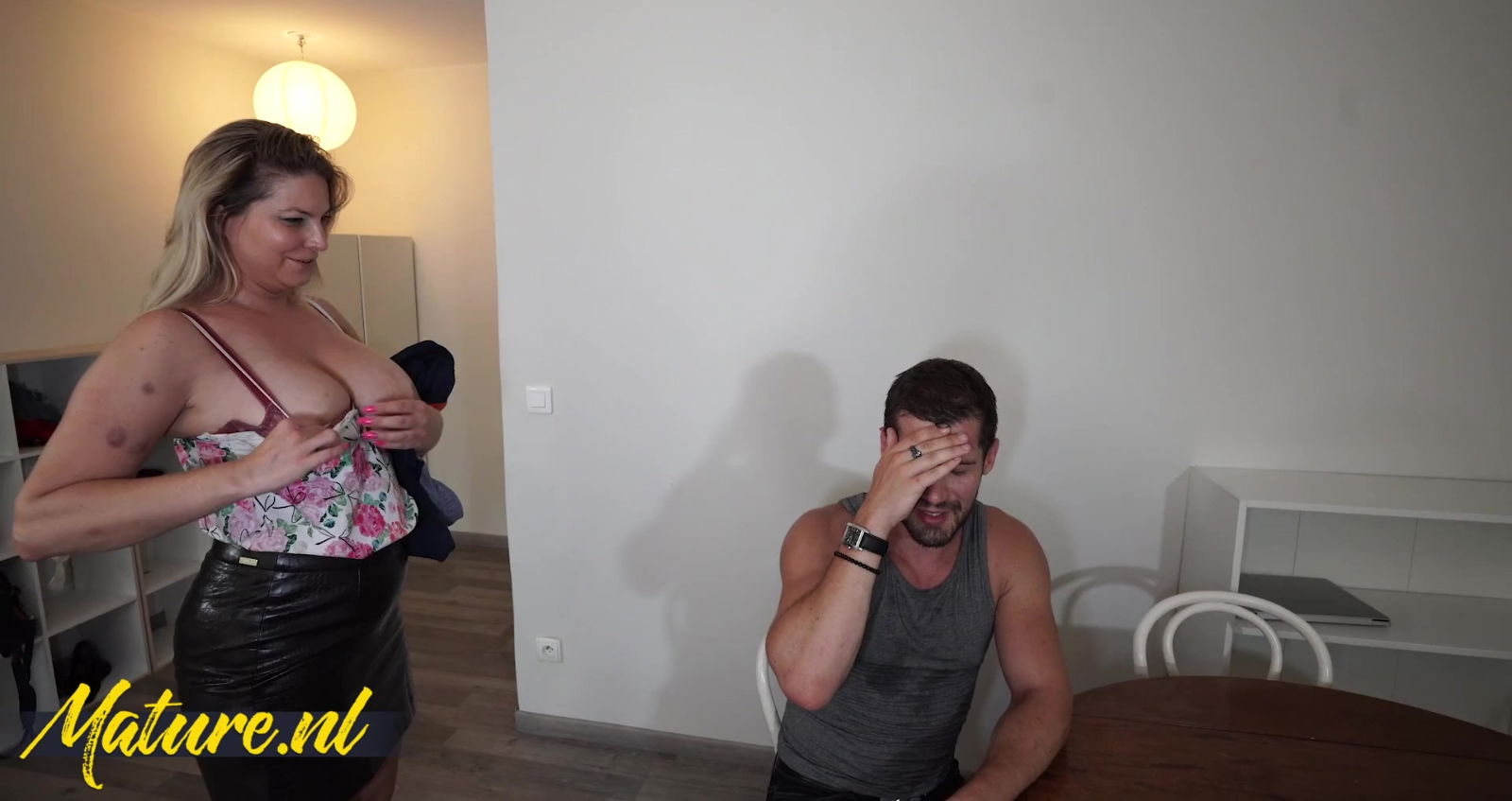 Curvy Buxom Blonde Mature Cheyenne Duvallon Lures Stepson's Hefty Into Lusty