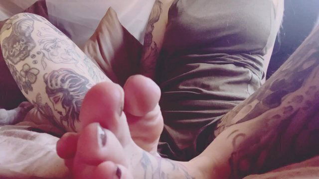 Foot worship tease