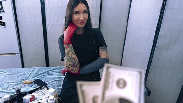 Sexy nurse latex gloves helped patient collect semen analysis