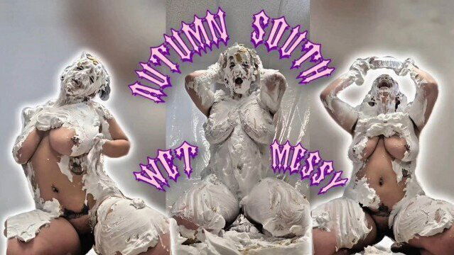 FETISH WHITE CREAM MESS AUTUMN SOUTH COVERED CREAMY CRUST!