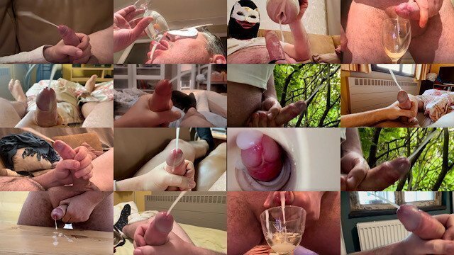 cumshot eating compilation