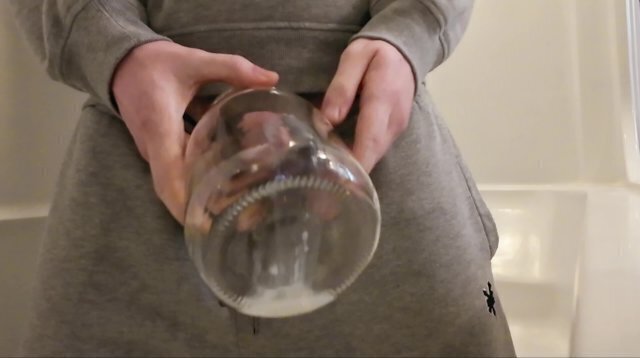 Loser Spills Full Piss Over Himself While Drinking