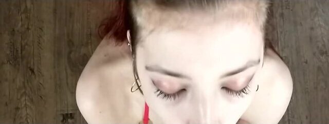 Redhead doll give best blowjob heavy facial.