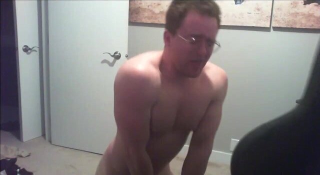 Buff gymbro comes home  edging chair again: RolePlay