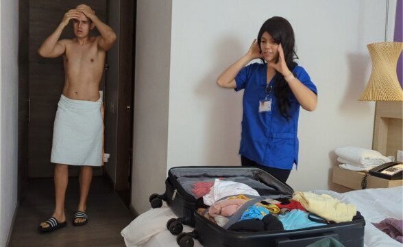 ROOM SERVICE! hotel able fuck young maid money